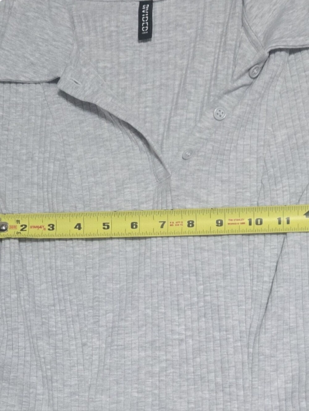 Divided HM Ribbed Polo Skater Dress in Light Gray Fit & Flare Tennis Size Med - Picture 8 of 8